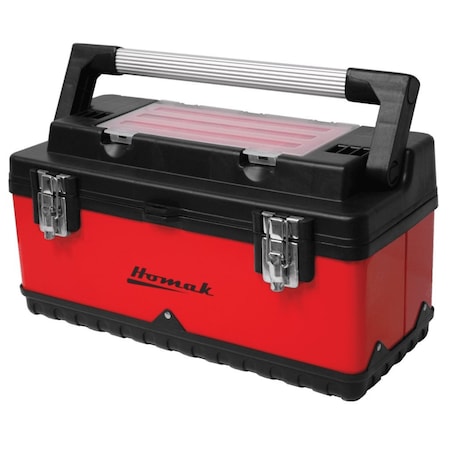 Homak 20inRed Metal & Plastic Hand-Carry w/ Aluminum Handle RD00120004